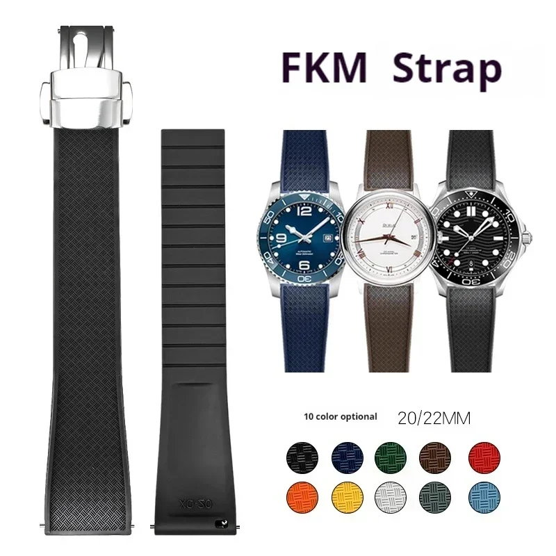 Fkm Rubber Dive Watch Strap 20Mm - Ремешок FKM 20 мм 22 мм