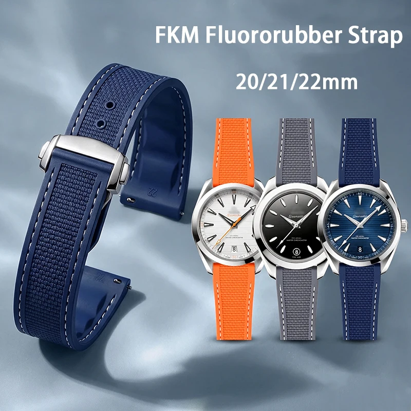 Fkm Rubber Dive Watch Strap 20Mm - 20 мм, 21 мм, 22 мм,