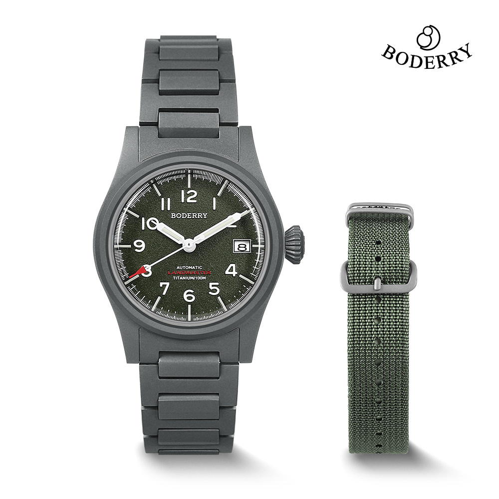 Field Watch Titanium 100M Sapphire - Наручные часы Boderry LANDMASTER Field из