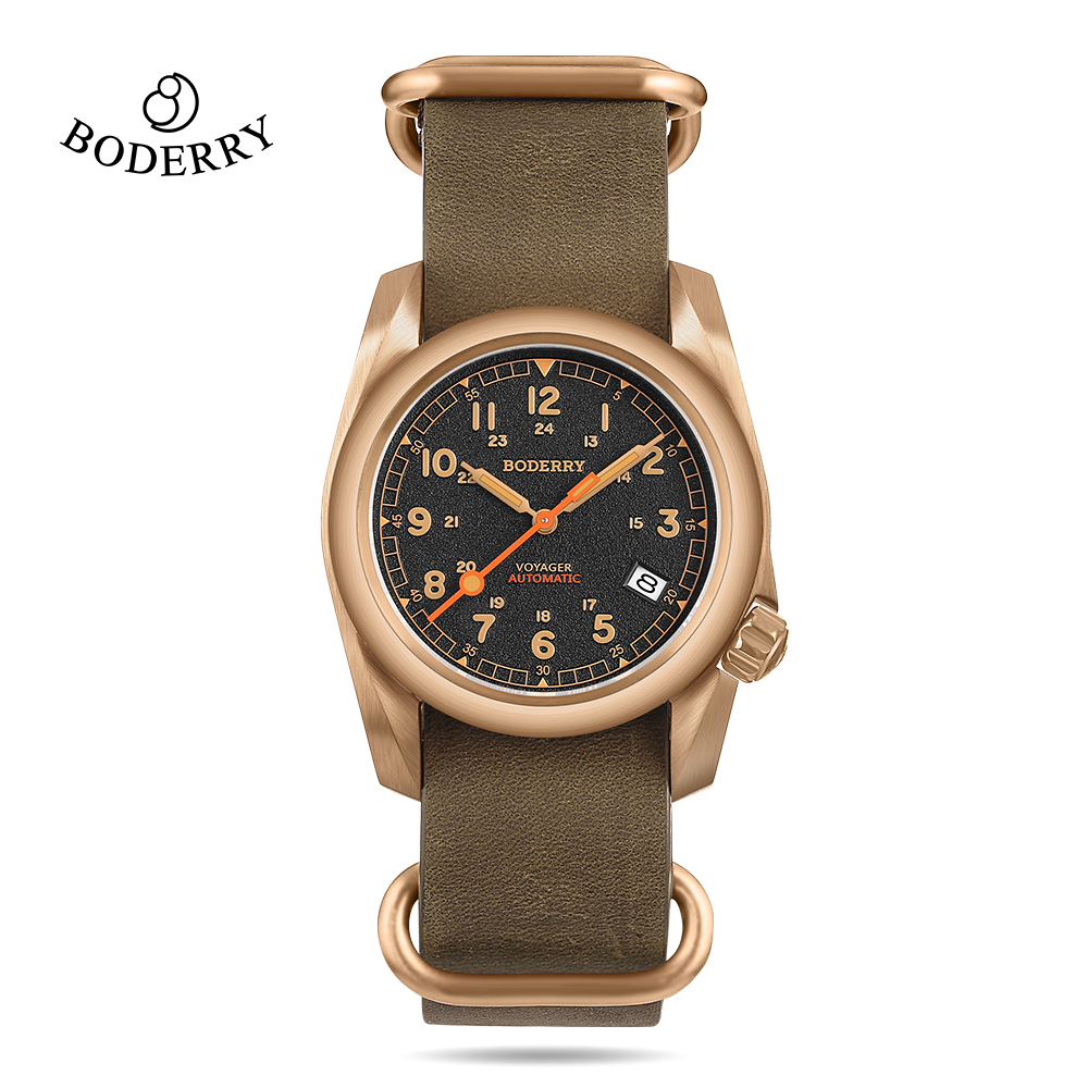 Field Watch Titanium 100M Sapphire - Часы Boderry Field, бронзовый корпус, автоматический
