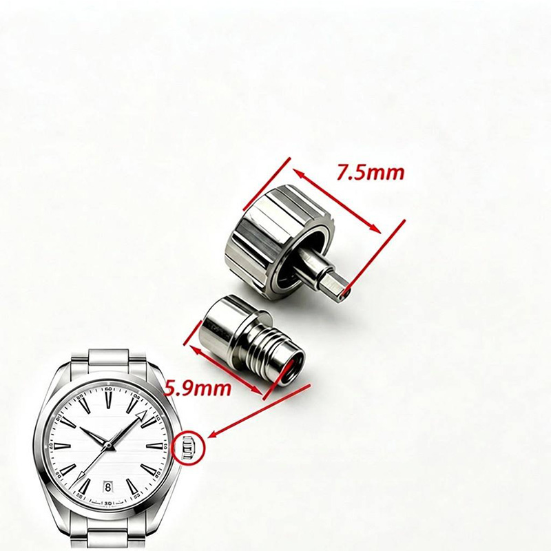 Watch Crown Screw Down Replacement - Коронка для часов Dia 6.5мм, длина