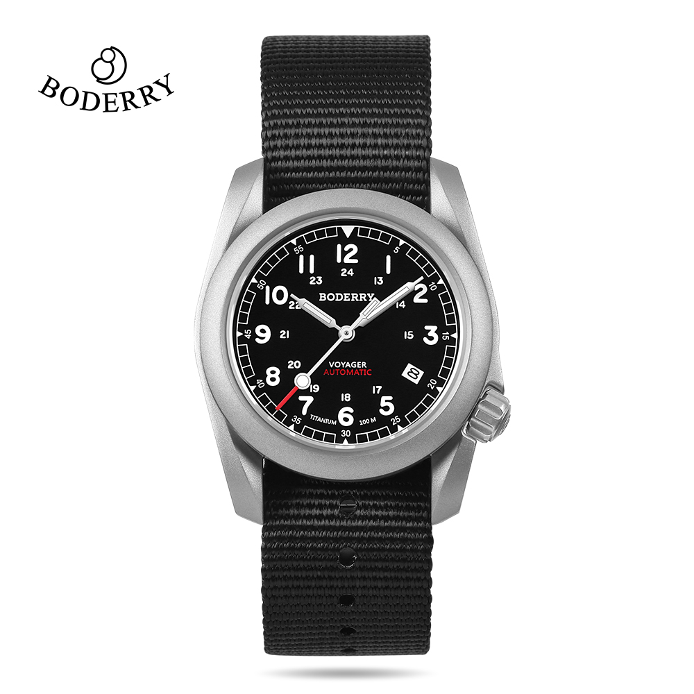 Мужские полевые часы BODERRY и – обзор и цена Field Watch Titanium 100M Sapphire