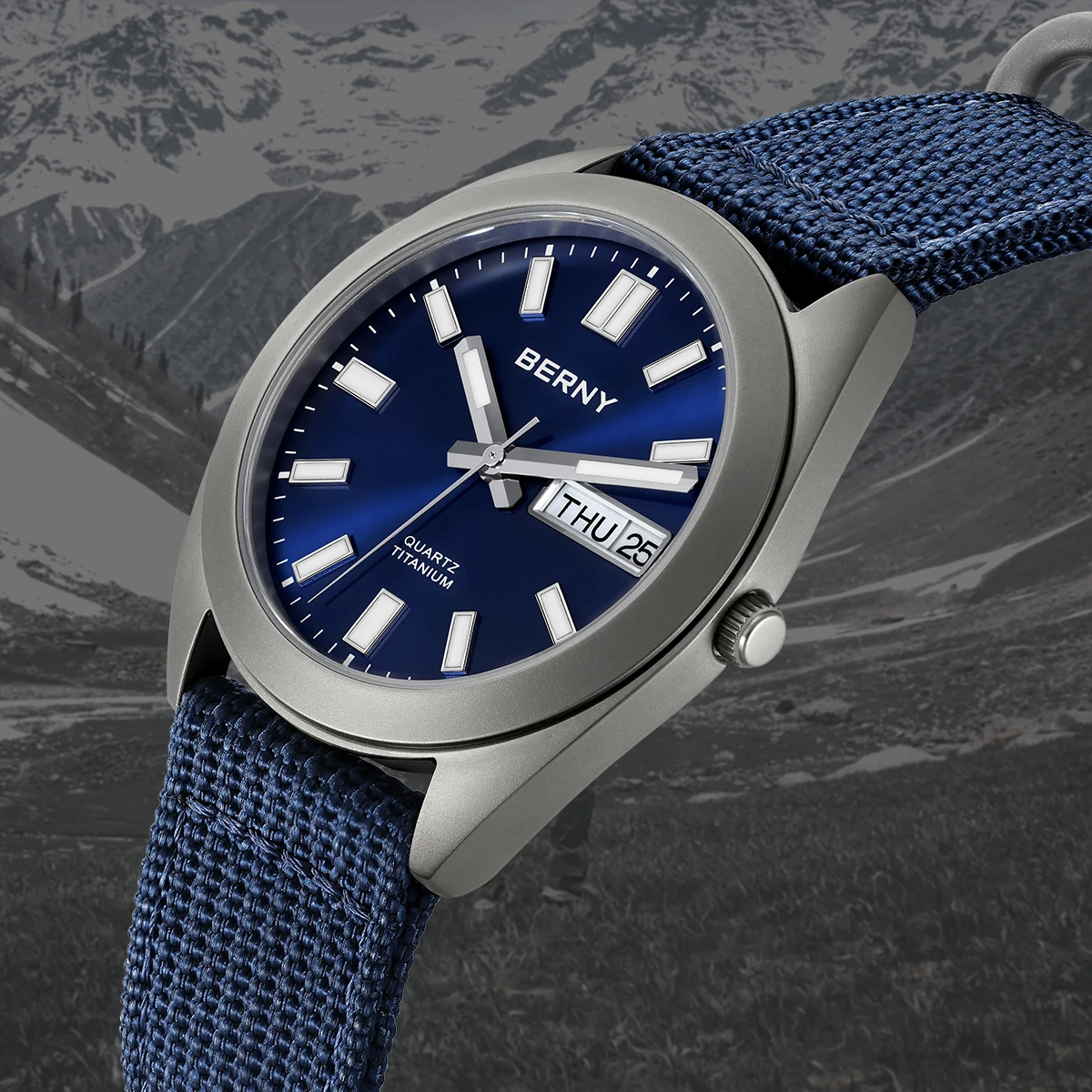 BERNY Титановые мужские часы S – обзор и цена Field Watch Titanium 100M Sapphire
