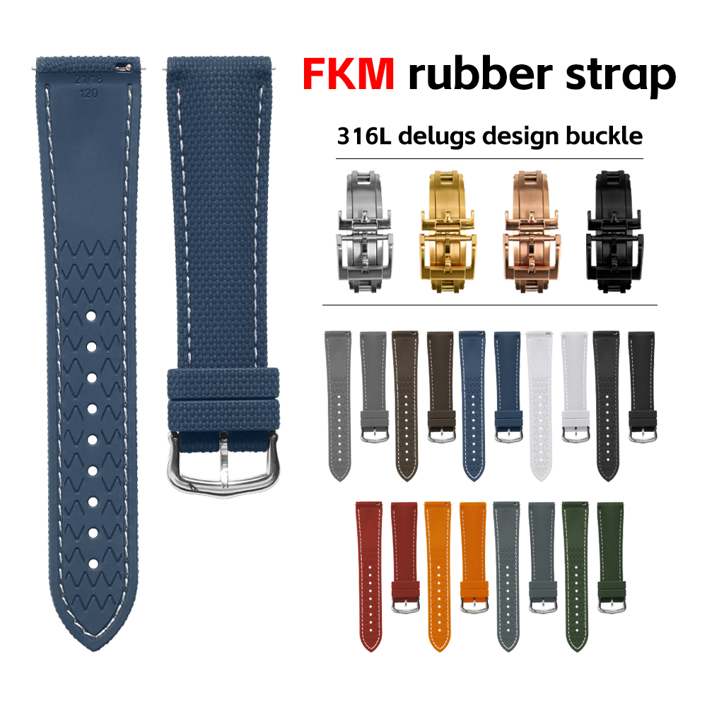 Ремешок для часов из каучука F – обзор и цена Fkm Rubber Dive Watch Strap 20Mm