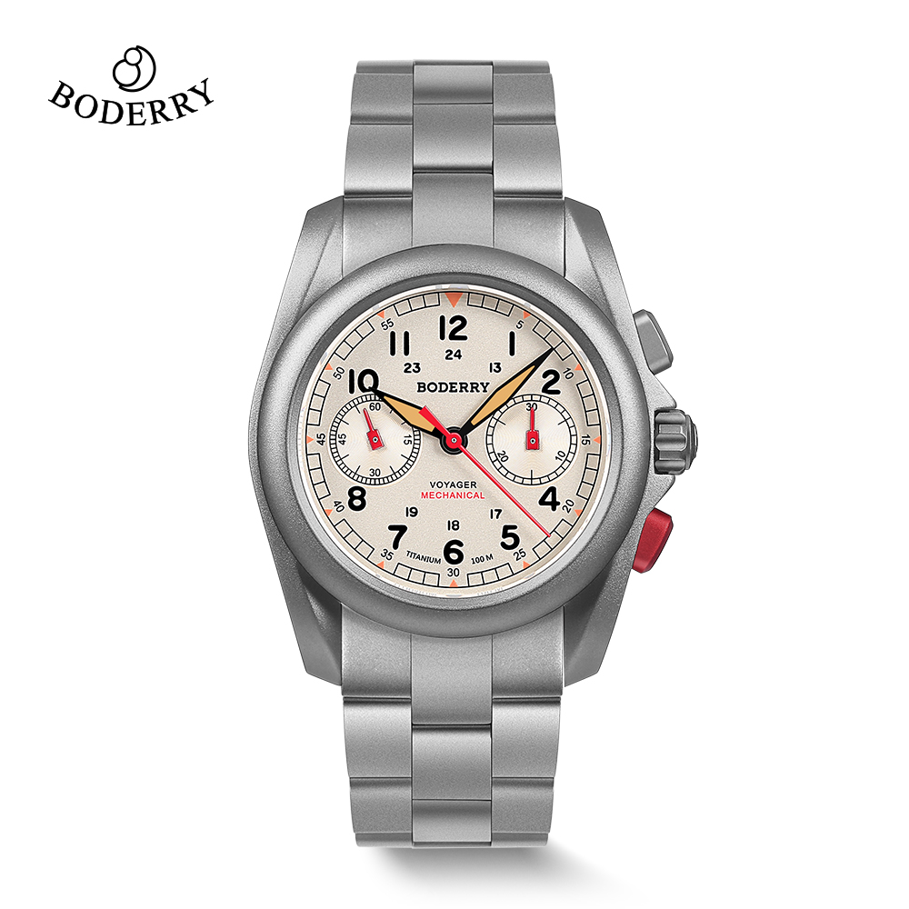 BODERRY мужские полевые часы т – обзор и цена Field Watch Titanium 100M Sapphire