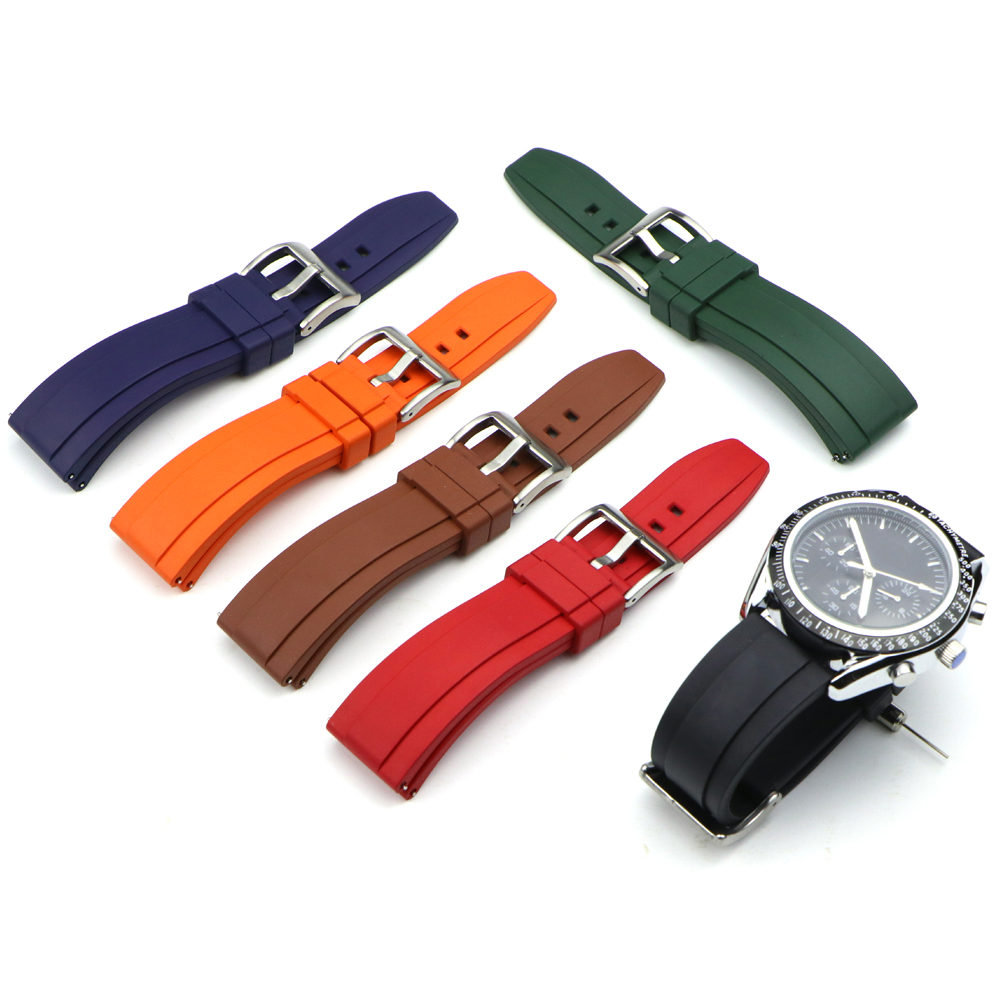 Ремешок для часов из фторкаучу – обзор и цена Fkm Rubber Dive Watch Strap 20Mm