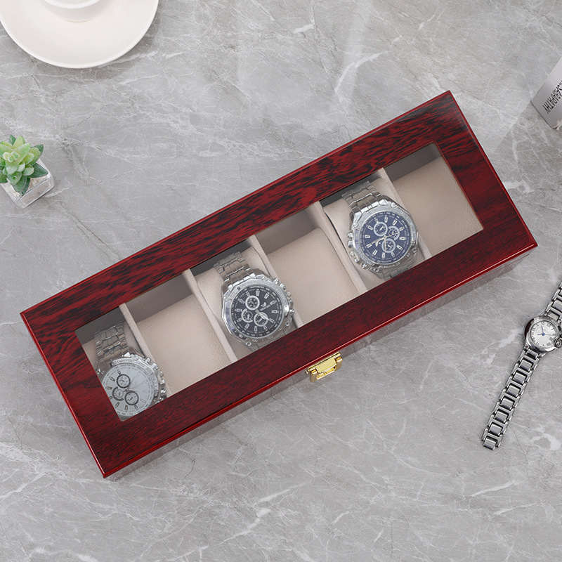 Роскошная коробка для часов с  – обзор и цена Watch Display Case Glass Top 12 Slots