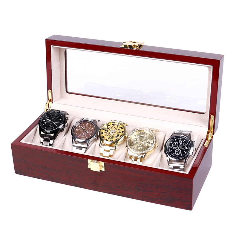 Роскошная коробка для часов с  – обзор и цена Watch Display Case Glass Top 12 Slots