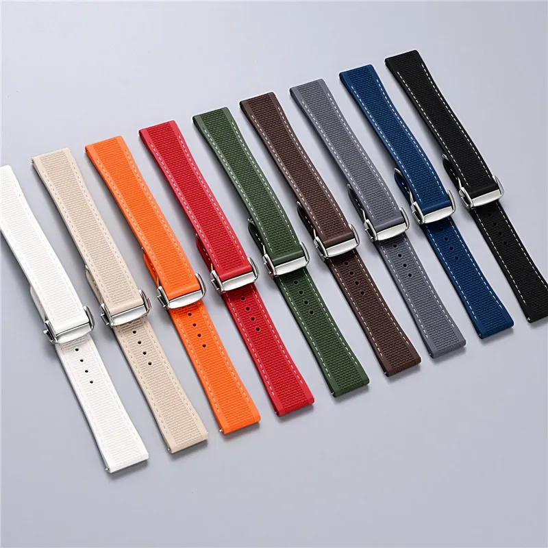 20 мм, 21 мм, 22 мм, ремешок с – обзор и цена Fkm Rubber Dive Watch Strap 20Mm