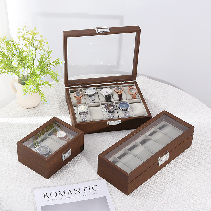 Премиум-коробка для хранения н – обзор и цена Watch Display Case Glass Top 12 Slots
