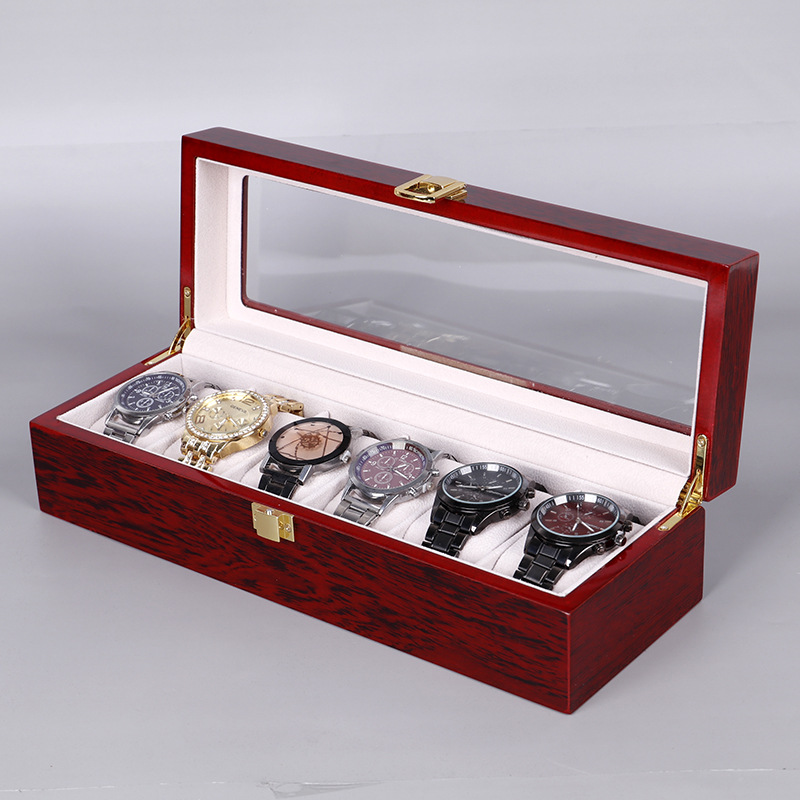 Коробка для часов с 2/3/5/6/10 – обзор и цена Watch Display Case Glass Top 12 Slots