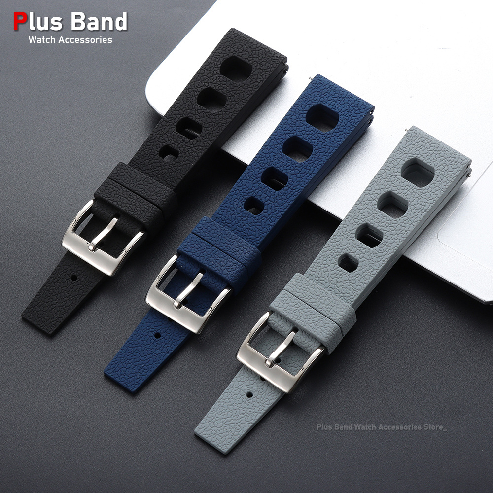 Новый дизайн, ремешок для часо – обзор и цена Fkm Rubber Dive Watch Strap 20Mm