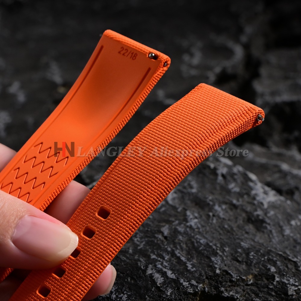 Ремешки для часов из фторкаучу – обзор и цена Fkm Rubber Dive Watch Strap 20Mm