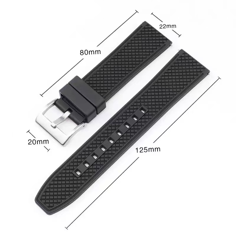 Для часов Omega Seiko, ширина  – обзор и цена Fkm Rubber Dive Watch Strap 20Mm