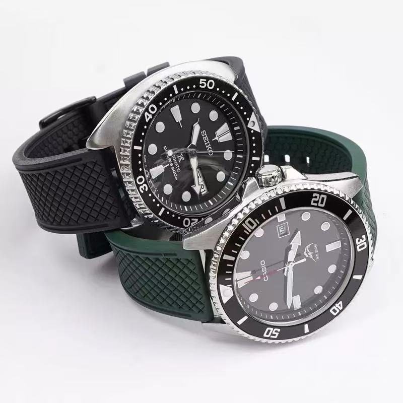 Для часов Omega Seiko, ширина  – обзор и цена Fkm Rubber Dive Watch Strap 20Mm