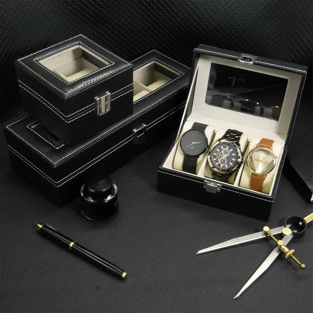 Коробка для часов из искусстве – обзор и цена Watch Display Case Glass Top 12 Slots