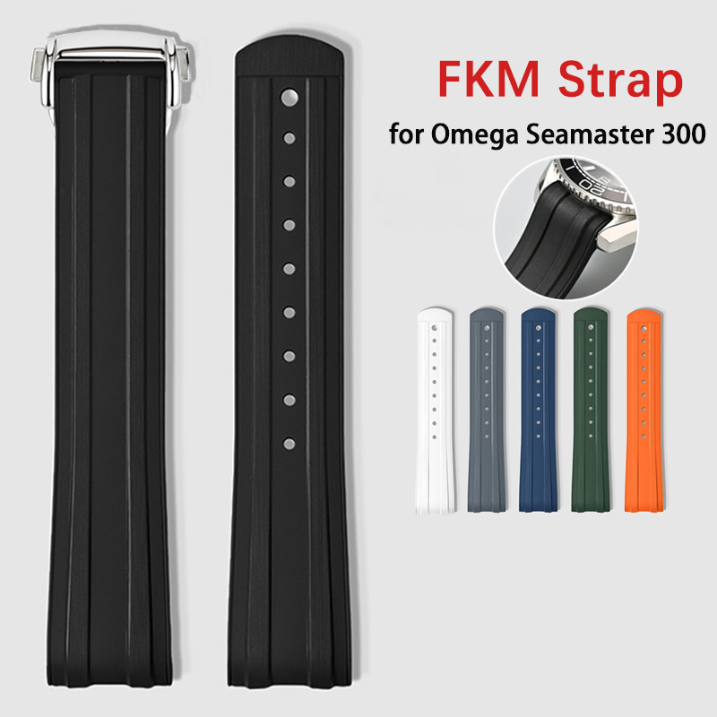 Ремешок для часов из фторкаучу – обзор и цена Fkm Rubber Dive Watch Strap 20Mm