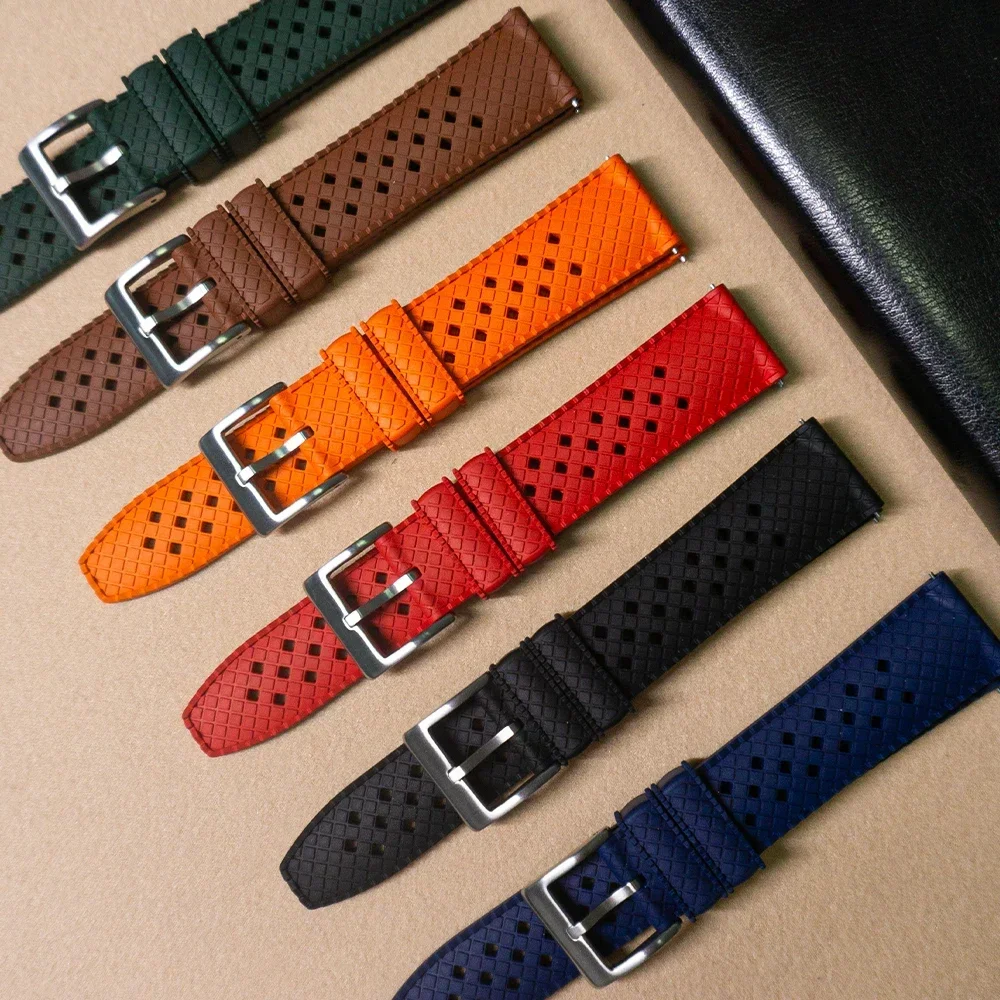 Высококачественный ремешок для – обзор и цена Fkm Rubber Dive Watch Strap 20Mm