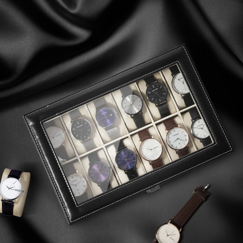 2/3/6/10/12 слотов из искусств – обзор и цена Watch Display Case Glass Top 12 Slots