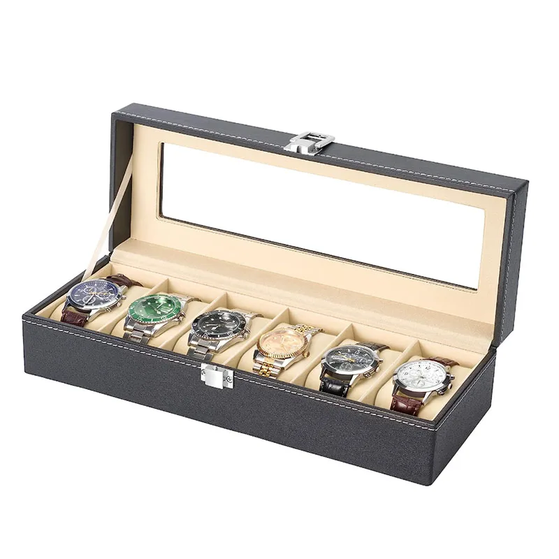 2/3/6/10/12 слотов из искусств – обзор и цена Watch Display Case Glass Top 12 Slots