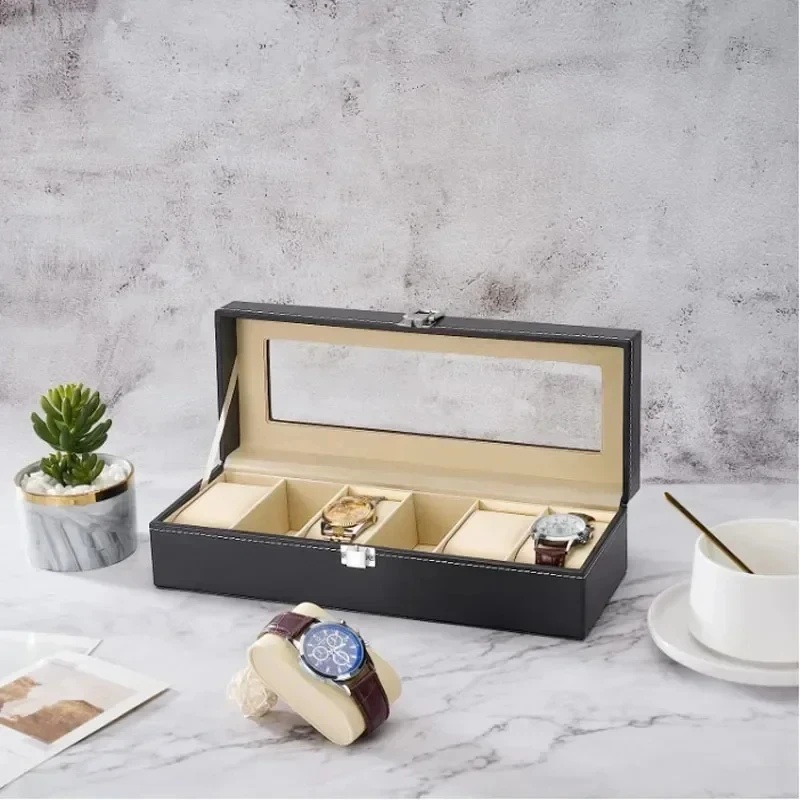 Коробка для часов из искусстве – обзор и цена Watch Display Case Glass Top 12 Slots