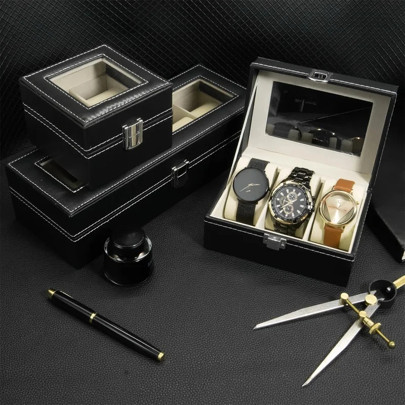 Коробка для часов из искусстве – обзор и цена Watch Display Case Glass Top 12 Slots