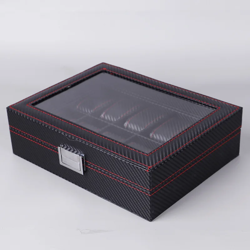 Коробка для часов на 6/10/12 м – обзор и цена Watch Display Case Glass Top 12 Slots