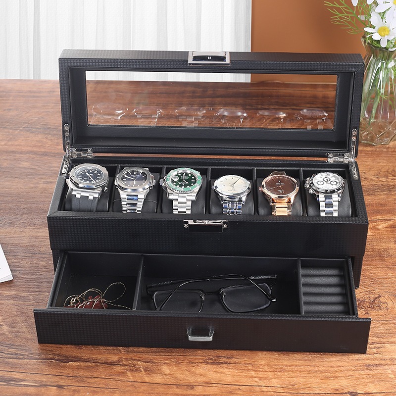 Горячая распродажа: Коробка-ор – обзор и цена Watch Display Case Glass Top 12 Slots
