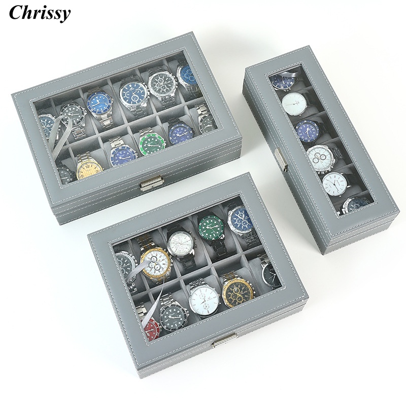 Коробка для часов из искусстве – обзор и цена Watch Display Case Glass Top 12 Slots