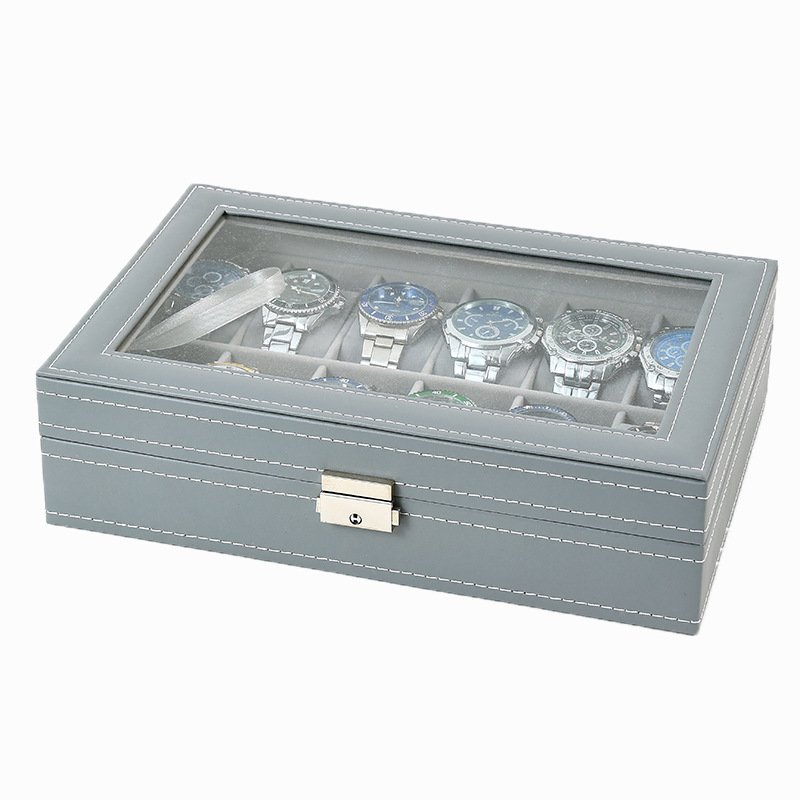 Коробка для часов из искусстве – обзор и цена Watch Display Case Glass Top 12 Slots