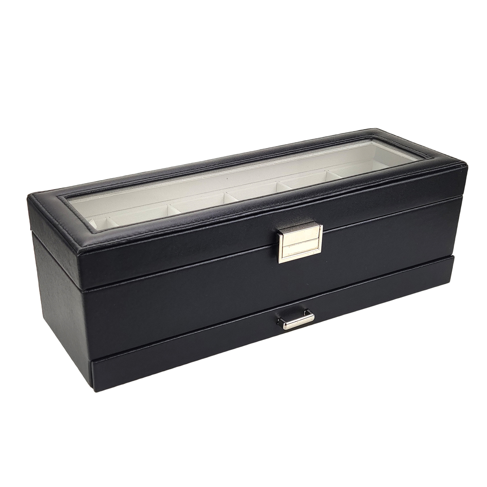 Горячая распродажа: коробка-ор – обзор и цена Watch Display Case Glass Top 12 Slots