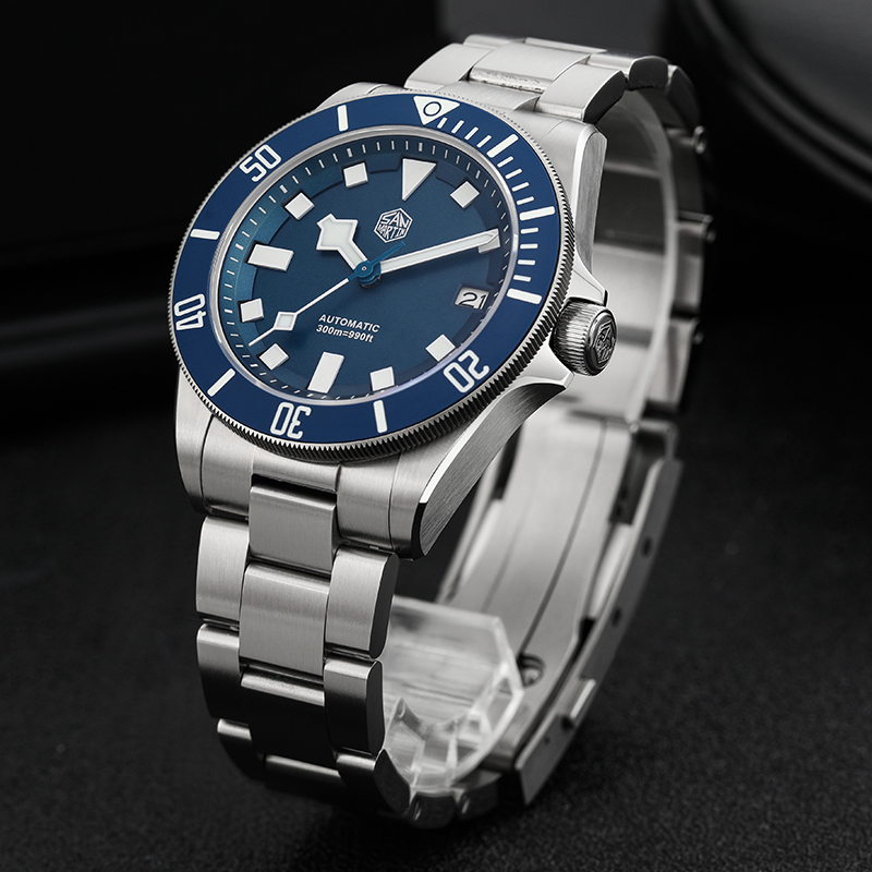 San Martin SN0121TE Титановые  – обзор и цена Titanium Automatic Watch 300M Sapphire