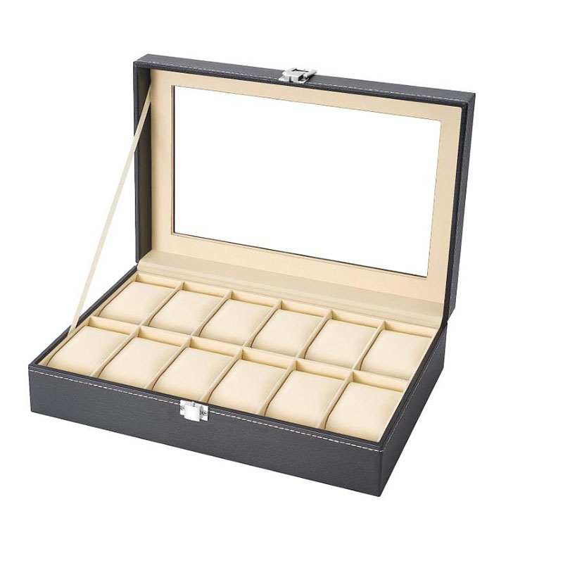 Коробка для часов из искусстве – обзор и цена Watch Display Case Glass Top 12 Slots